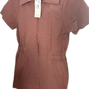 Hello Franki Girl Rust Short Sleeve Dress Size Large MSRP $46